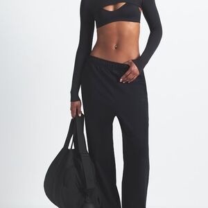 Nike x SKIMS Matte Tricot Side-Snap Pants - Black